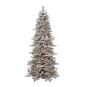 Flocked Slim Royal Majestic Douglass Fir Downswept Trees - Pre-Lit