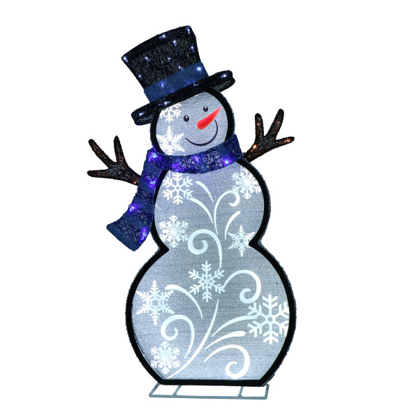 Lighted Outdoor Snowman with LED Lights