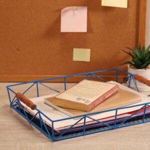 2.5" Blue Wire Tray with Carrying Handles
