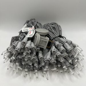 Silver Tinsel Tree Light Set
